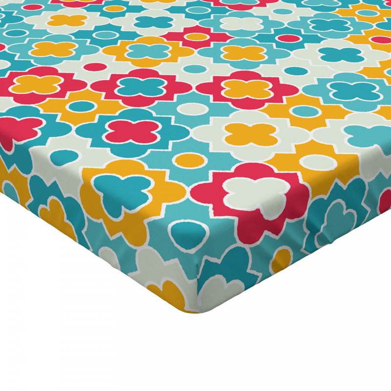 East Urban Home Quatrefoil Floral / Flower Fitted Sheet Wayfair